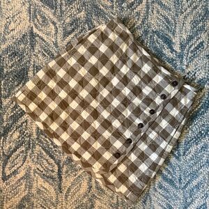 Madewell Quilted and Checkered Mini Skirt